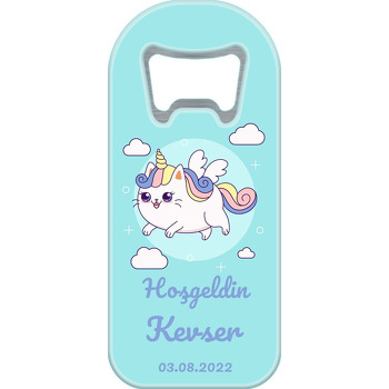 Caticorn ile Mavi Fon Temalı Uzun Magnet Açacak