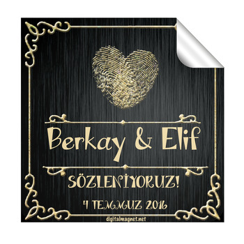Çerçeveli Özel Gün  Kare Etiketi