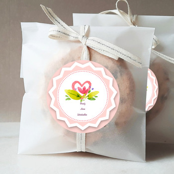 Çiçek Çerçeve Temalı Hoşgeldin Bebek Sticker