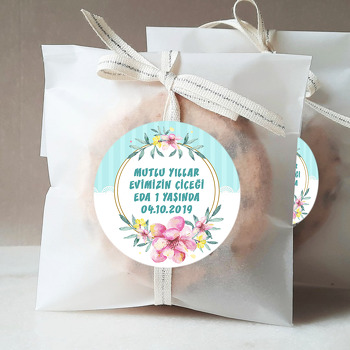 Çiçek Çerçeve Temalı Sticker