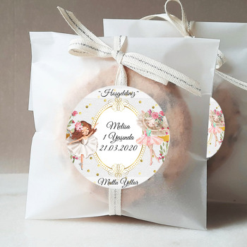 Çiçekli Balerin Temalı Sticker