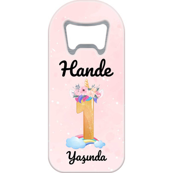 Çiçekli Bir Yaş ile Gökkuşağı Temalı Uzun Magnet Açacak