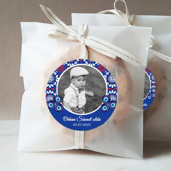 Çiçekli Çini Desen ile Sünnet Temalı Sticker