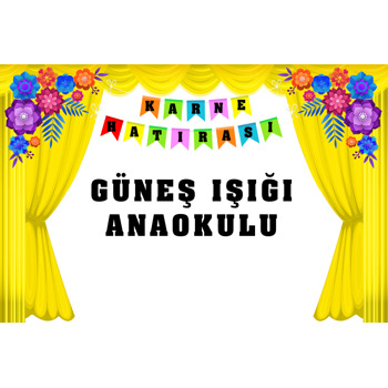 Çiçekli Okul Hatırası Temalı Doğum Günü Magnet