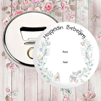 Çiçekli Temalı Magnet  Açacak