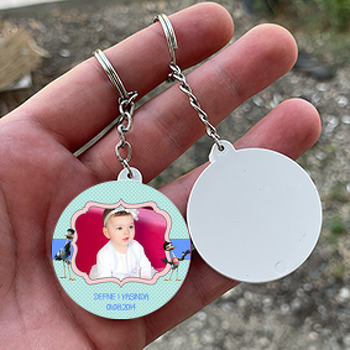 Ciciki Temalı Daire Plastik Anahtarlık