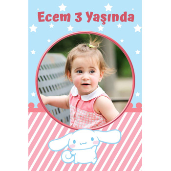 Cinnamoroll Temalı Doğum Günü Afiş