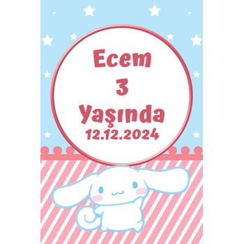 Cinnamoroll Temalı Doğum Günü Magnet