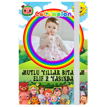 Cocomelon Temalı Doğum Günü Kişiye Anı Özel Defter