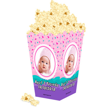 Confetti Temalı Popcorn Kutusu