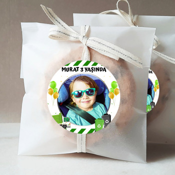 Çöp Kamyonu Temalı Resimli Sticker