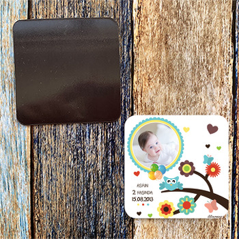 Daldaki Baykuş Temalı Magnet