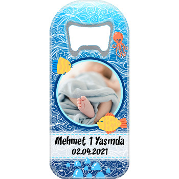 Dalgalar ve Balıklar Temalı Uzun Magnet Açacak