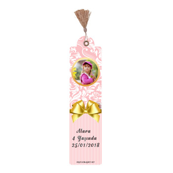 Damask Pink Temalı Kitap Ayracı
