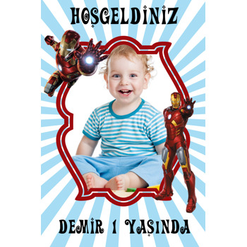 Demir Adam Temalı Doğum Günü Magnet