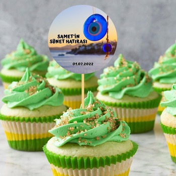 Deniz ile Nazar Boncuğu Temalı Parti Kürdan Süs