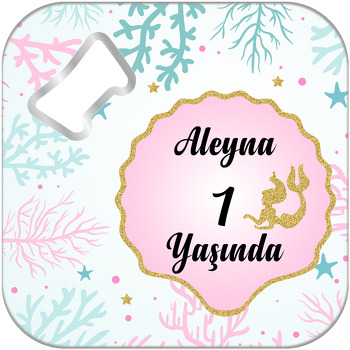 Deniz Kabuğu Temalı Kare Magnet Açacak