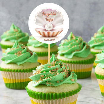 Deniz Kabuğu ve İnci Temalı Parti Kürdan Süs