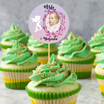 Deniz Kızı Temalı Resimli Kürdan Süs