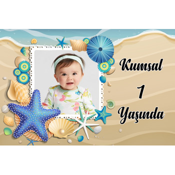 Deniz Yıldızı Temalı Doğum Günü Magnet