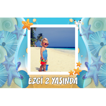 Deniz Yıldızı Temalı Doğum Günü Magnet
