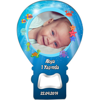 Denizaltı Canlıları Temalı Resimli Balon Magnet Açacak
