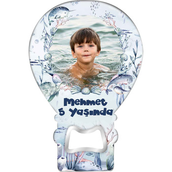 Denizaltı Dünyası Temalı Balon Ahşap Magnet 