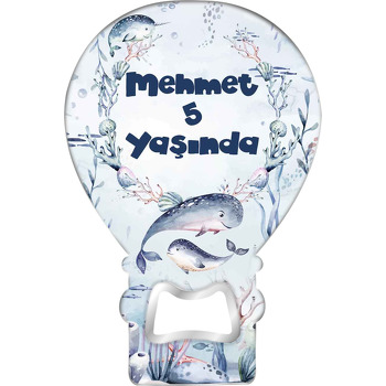 Denizaltı Dünyası Temalı Balon Ahşap Magnet 
