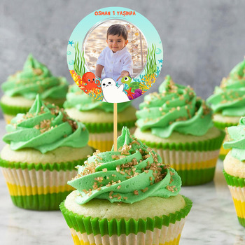 Denizaltı Hayvanları ile Fok Temalı Parti Kürdan Süs