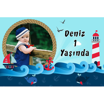 Denizci 2 Temalı Doğum Günü Afiş