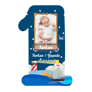Denizci Gece Temalı Doğum Günü Magnet