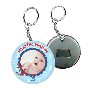 Denizci Temalı Arkası Açacak Anahtarlık