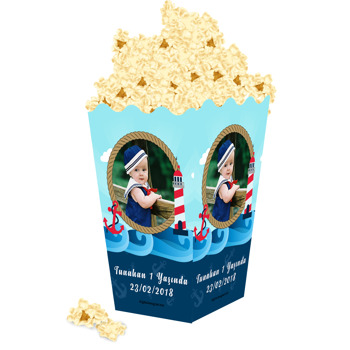 Denizci Temalı Popcorn Kutusu