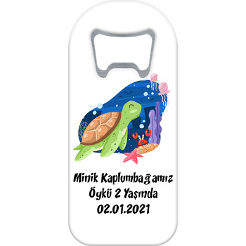 Denizde Kaplumbağa Temalı Uzun Magnet Açacak