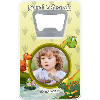 Dinozorlar Temalı Dikdörtgen Magnet Açacak