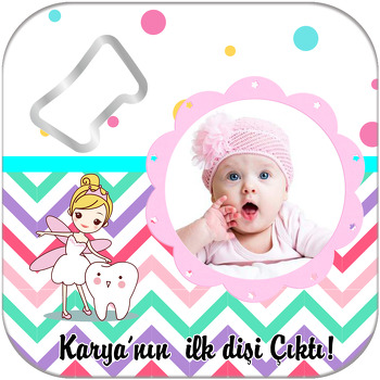  Diş Perisi Temalı  Kare Magnet Açacak