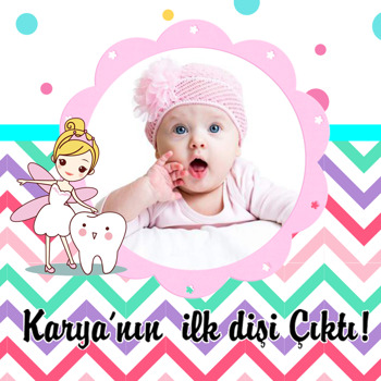 Diş Perisi Temalı    Kare Parti Afiş