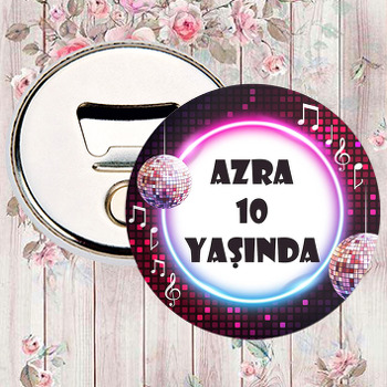 Disko Topu ile Neon Çerçeve Temalı Magnet Açacak