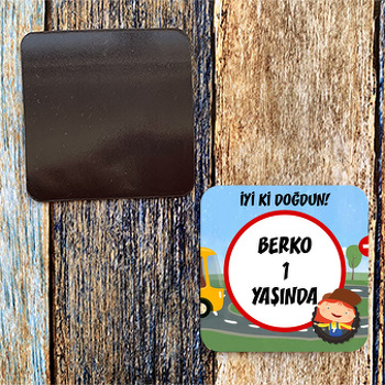 Doktor Mac Wheelie Temalı Doğum Günü Magnet