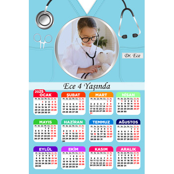 Doktor Uniforma Temalı Takvim Magnet