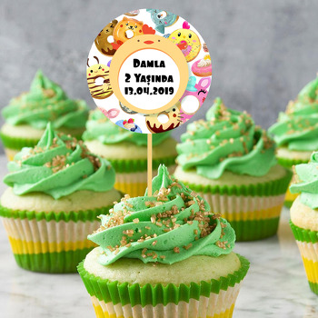 Donut Temalı Parti Kürdan Süs