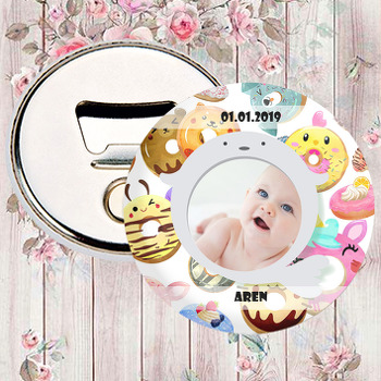 Donut Temalı Resimli Magnet Açacak