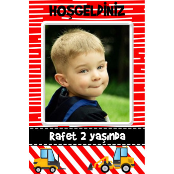 Dozer Temalı Doğum Günü Afiş