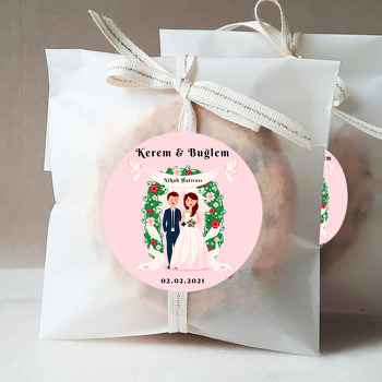Düğün Çelengi Temalı Sticker