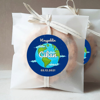 Dünya Temalı Sticker