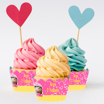 Taçlı Prenses Temalı Cupcake Sargısı