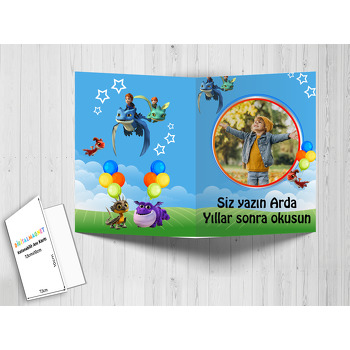 Ejderha Kurtarıcı Ekibi Temalı Anı Kartı