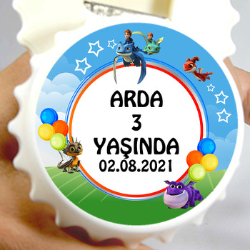 Ejderha Kurtarıcı Ekibi Temalı Kapak Şekilli Magnet Açacak