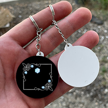 Elmaslar Temalı Söz Nişan Nikah Daire Plastik Anahtarlık