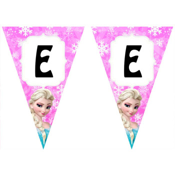 Elsa Pembe Fon Temalı Parti Banner